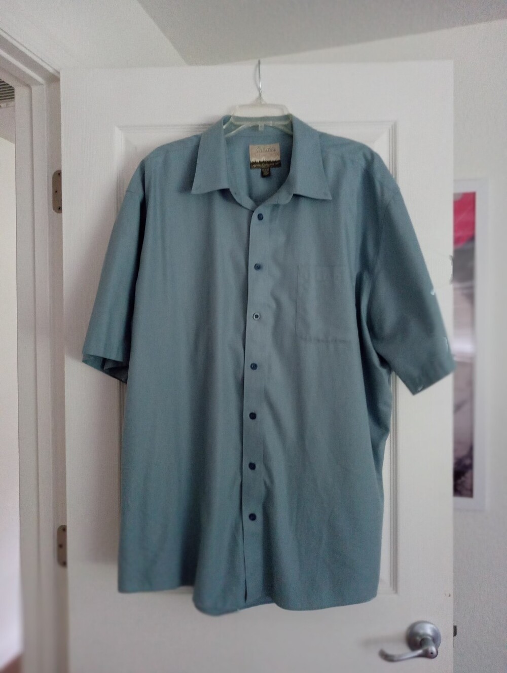 Men's Short-Sleeve Cabelas Button-Up Shirt - Slate Blue 2XL